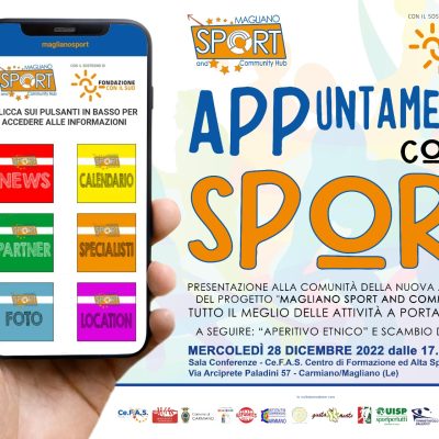 l’evento di presentazione della nuovissima App dal titolo “APPuntamento con lo Sport”