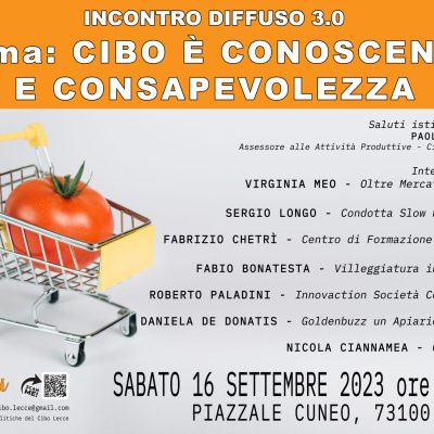 CIBO E’ CONOSCENZA E CONSAPEVOLEZZA – Terzo incontro diffuso prog. CIBO COMUNE